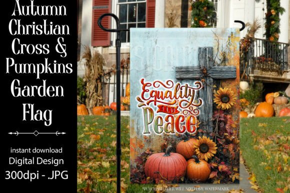 Autumn Christian Saying Garden Flag 8 for Crafts