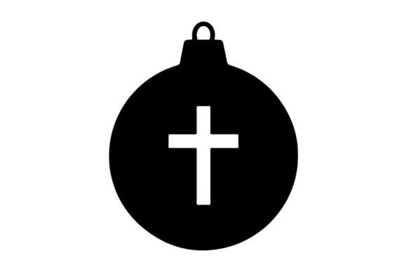 Black Minimalist Christian Cross Pendant for Branding