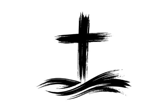 Christian Cross Brush Waves: A Versatile Graphics Asset for Crafts
