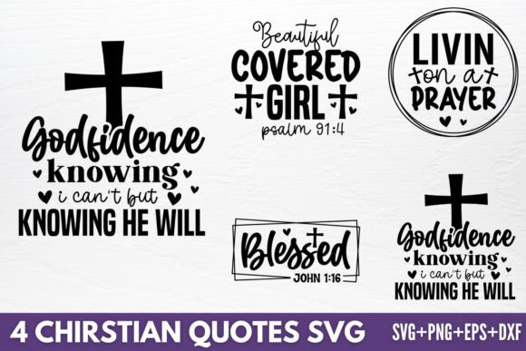 Christian Quotes SVG for Crafts and Graphics