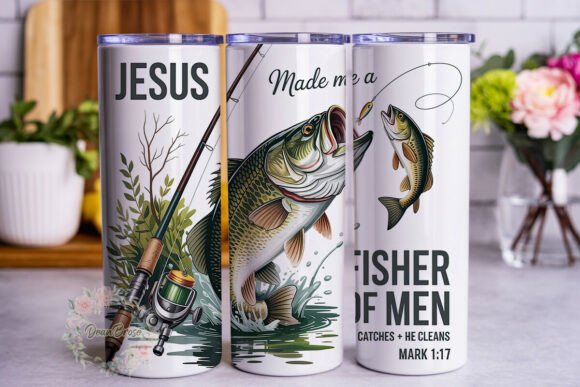 Fisher of Men Christian Fish Tumbler Graphics