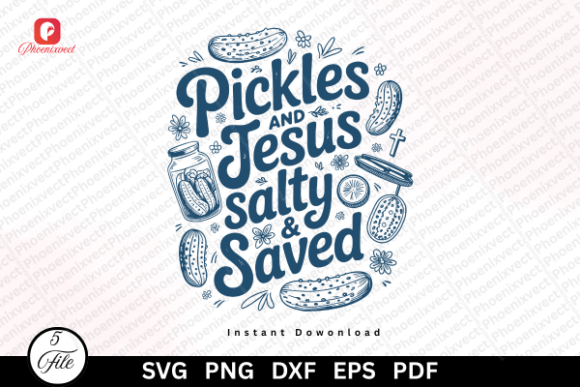 Funny Christian Pickle Jesus Salty SVG for Branding