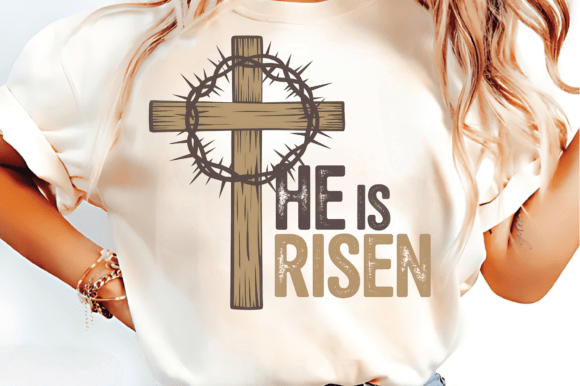 He is Risen Jesus Christian SVG PNG: Graphics for Crafters