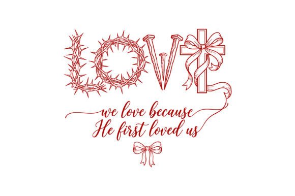 Love Cross Crown Nails Verse: A Versatile Graphics Asset for Crafts