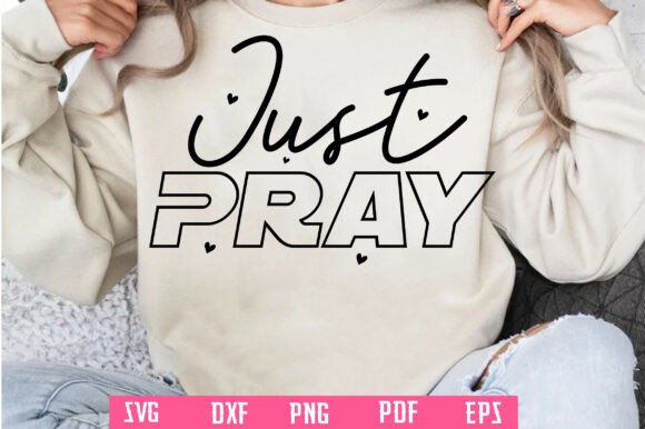 Pray Trendy Christian PNG for Crafts and Graphics