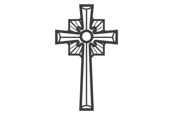 Traditional Catholic Cross Graphics for Local Branding