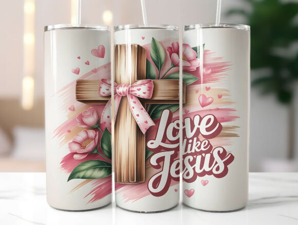 Valentine Christian 20oz Tumbler Wrap: A Graphics Asset for Local Brands